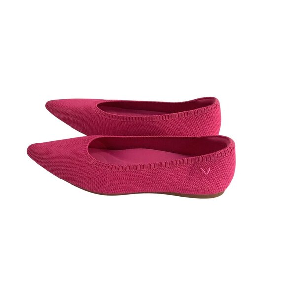 Vivaia Pointed Toe Ballet Flats Aria 5' women's 38.5 pink knitted comfort Pitata - Picture 3 of 7